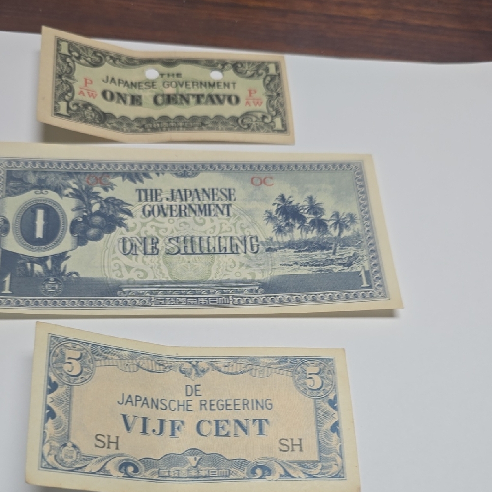 Vintage Japanese Government Currency Notes